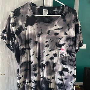 Pink Tie-Dye T-Shirt with Pocket